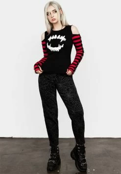 MET1 Rawr Stripe Cold Shoulder Tee -Womens Clothing Sales AW22M76 RAWR STRIPE CPLD SHOULDER TEE 002 800x
