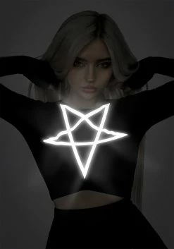 MET1 Fearleader Crop Top -Womens Clothing Sales AW22M94 FEARLEADER CROP TOP 007 800x