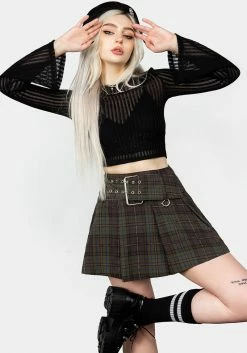 MIF1 Rumpel Belted Mini Skirt -Womens Clothing Sales AW22MF215 RUMPEL BELTED MINI SKIRT 004 800x