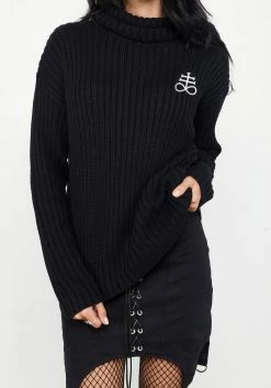 BET1 Leviathan Funnel Neck Jumper -Womens Clothing Sales A AW22B182 Leviathan longline jumper1447 800x