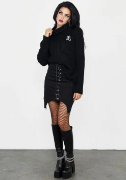 BET1 Leviathan Funnel Neck Jumper -Womens Clothing Sales A AW22B182 Leviathan longline jumper1460 800x