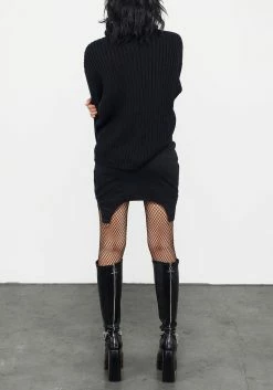 BET1 Leviathan Funnel Neck Jumper -Womens Clothing Sales A AW22B182 Leviathan longline jumper1521 800x