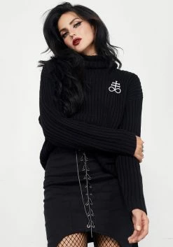 BET1 Leviathan Funnel Neck Jumper -Womens Clothing Sales A AW22B182 Leviathan longline jumper1584 800x