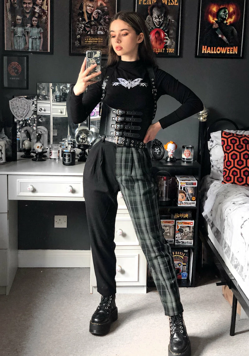 LVT1 Checkmate High Waist Tapered Trousers 13 LVT1 Checkmate High Waist Tapered Trousers - Image 13