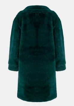 MET1 Creature Oversized Fur Coat -Womens Clothing Sales Creature coat green 1 1 800x