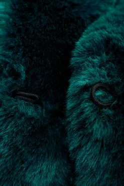 MET1 Creature Oversized Fur Coat -Womens Clothing Sales Creature coat green 3 1 800x