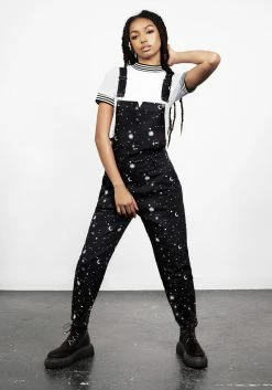 DEN1 CELESTIAL EMBROIDERED DUNGAREES -Womens Clothing Sales Disturbia 213 800x