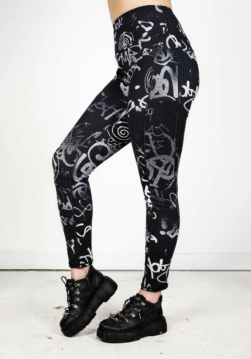 DIF1 Graffiti Leggings 2 DIF1 Graffiti Leggings - Image 2