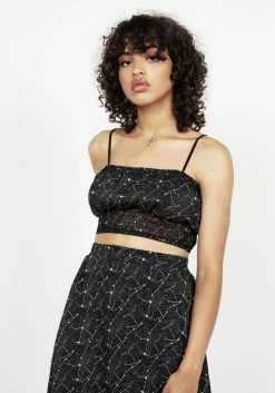 MET1 Spectral Ruched Crop Top