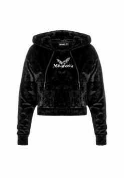 AMP1 Noughty Crop Velour Hoody -Womens Clothing Sales SS22AB133 Noughty Crop Velour Hoody e1 800x