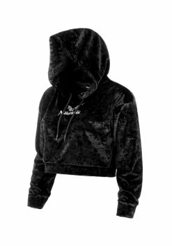 AMP1 Noughty Crop Velour Hoody -Womens Clothing Sales SS22AB133 Noughty Crop Velour Hoody e2 800x