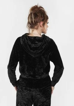 AMP1 Noughty Crop Velour Hoody -Womens Clothing Sales SS22AB133 Noughty Crop Velour Hoody 006 800x