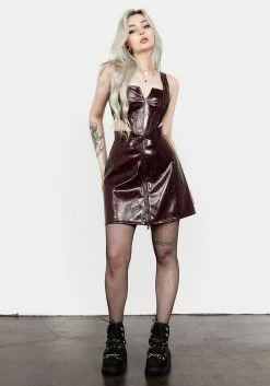 CHI1 VINCI FAUX LEATHER CORSET TOP -Womens Clothing Sales SS22CL109 VINCI FAUX LEATHER CORSET TOP 002 800x