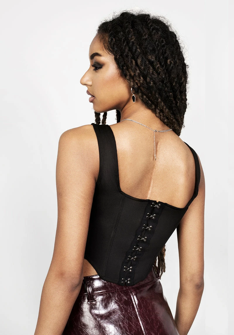 CHI1 VINCI FAUX LEATHER CORSET TOP - Image 7