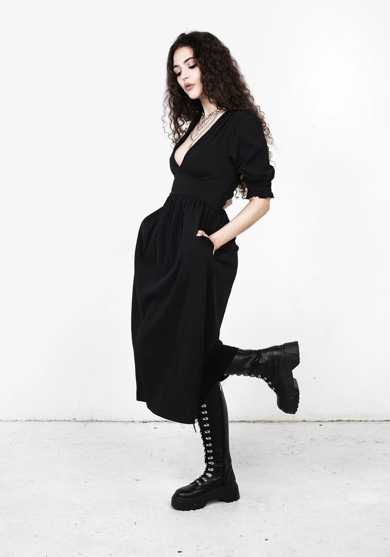 CHI1 DIVINATION TEXTURED MIDI DRESS 6 CHI1 DIVINATION TEXTURED MIDI DRESS - Image 6