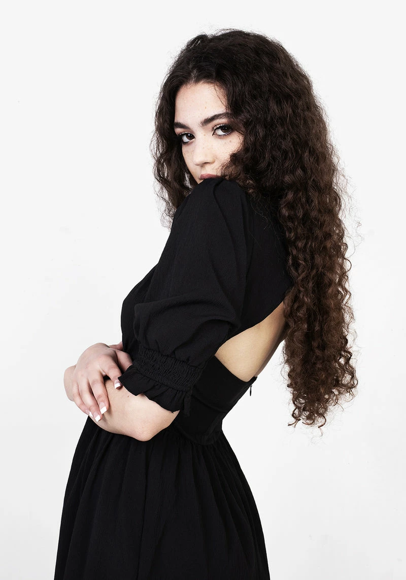 CHI1 DIVINATION TEXTURED MIDI DRESS 2 CHI1 DIVINATION TEXTURED MIDI DRESS - Image 2