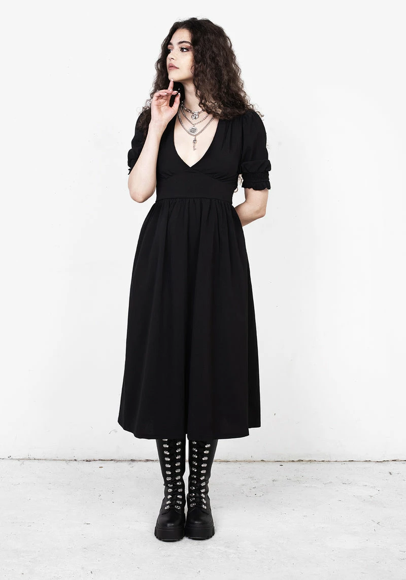 CHI1 DIVINATION TEXTURED MIDI DRESS 5 CHI1 DIVINATION TEXTURED MIDI DRESS - Image 5