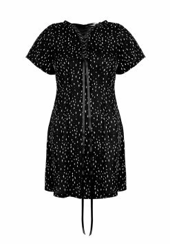 CHI1 BLASPHEME LACE UP MINI DRESS -Womens Clothing Sales SS22CL77 BLASPHEME LACE UP MINI DRESS 01 800x