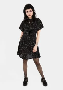 CHI1 BLASPHEME LACE UP MINI DRESS -Womens Clothing Sales SS22CL77 BLASPHEMELACEUPMINIDRESS 657copy 800x