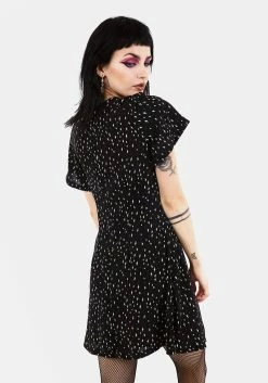 CHI1 BLASPHEME LACE UP MINI DRESS -Womens Clothing Sales SS22CL77 BLASPHEMELACEUPMINIDRESS 671copy 800x