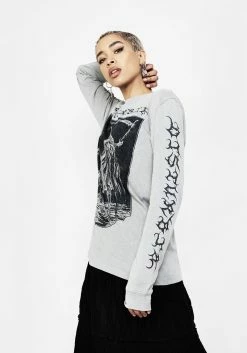 DDS1 THANATOS LONG SLEEVE T SHIRT -Womens Clothing Sales SS22DD01M Thanatos Long Sleeve T Shirt 009 800x