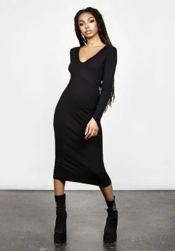 DDS1 VAMPIRA V-NECK MIDI DRESS 27 DDS1 VAMPIRA V-NECK MIDI DRESS -Womens Clothing Sales SS22DD227 Vampira V Neck Midi Dress 0010 800x