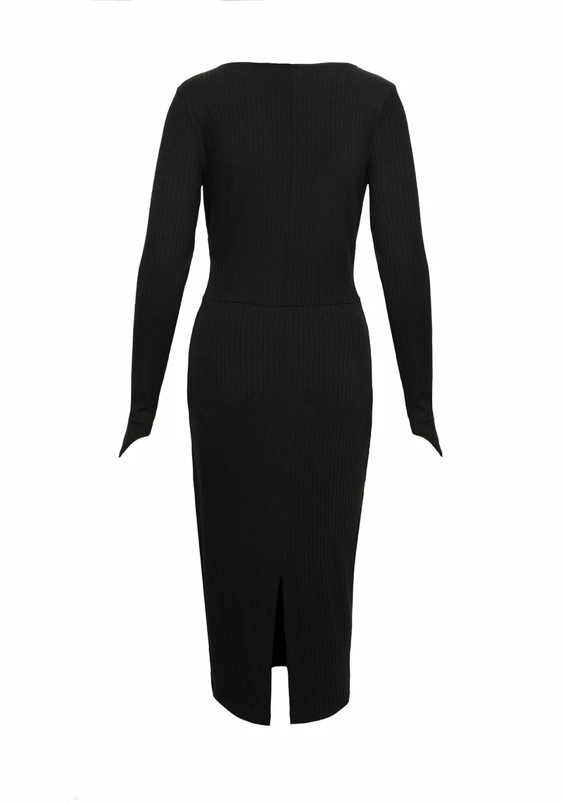 DDS1 VAMPIRA V-NECK MIDI DRESS 9 DDS1 VAMPIRA V-NECK MIDI DRESS - Image 9