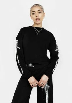 DDS1 SMAUG LONG SLEEVE CROP SWEATER 14 DDS1 SMAUG LONG SLEEVE CROP SWEATER -Womens Clothing Sales SS22DD245 Smaug Long Sleeve Crop Sweater 003 800x