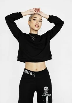 DDS1 SMAUG LONG SLEEVE CROP SWEATER 18 DDS1 SMAUG LONG SLEEVE CROP SWEATER -Womens Clothing Sales SS22DD245 Smaug Long Sleeve Crop Sweater 008 800x