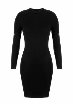 DDS1 SKULTRO MOCK NECK BODYCON DRESS -Womens Clothing Sales SS22DD247 SKULTRO MOCK NECK BODYCON DRESS 01 800x