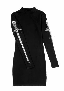 DDS1 SKULTRO MOCK NECK BODYCON DRESS -Womens Clothing Sales SS22DD247 SKULTRO MOCK NECK BODYCON DRESS 02 800x