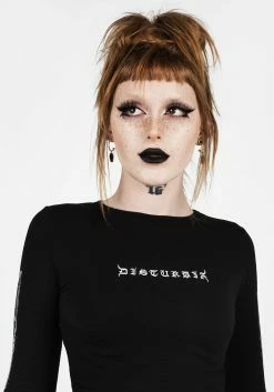 DDS1 Xenomort Thumb Split Crop Top -Womens Clothing Sales SS22DD248 Xenomort Thumb Split Crop Top 007 800x