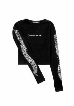 DDS1 Xenomort Thumb Split Crop Top -Womens Clothing Sales SS22DD248 Xenomort Thumb Split Crop Top D01 800x