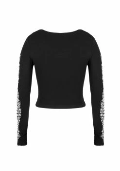 DDS1 Xenomort Thumb Split Crop Top -Womens Clothing Sales SS22DD248 Xenomort Thumb Split Crop Top D03 800x