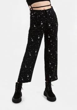 DEN1 CELESTIAL EMBROIDERED JEANS