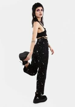 DEN1 CELESTIAL EMBROIDERED JEANS -Womens Clothing Sales SS22DEN303 SPUTNIKEMBROIDEREDJEANS 1786copy 800x