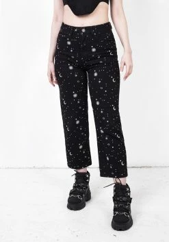 DEN1 CELESTIAL EMBROIDERED JEANS -Womens Clothing Sales SS22DEN303 Sputnik Embroidered Jeans 002 9f68a022 d28c 422c ab8d ab88dc5453de 800x