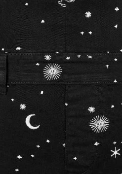 DEN1 CELESTIAL EMBROIDERED DUNGAREES -Womens Clothing Sales SS22DEN353 SPUTNIK EMBROIDERED DENIM DUNGAREES 2 800x