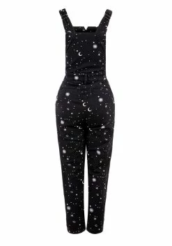 DEN1 CELESTIAL EMBROIDERED DUNGAREES -Womens Clothing Sales SS22DEN353 SPUTNIK EMBROIDERED DENIM DUNGAREES 01 800x