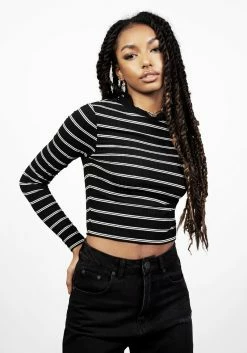 DMT1 SLASH 90S STRIPE CROP TOP