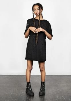 DMT1 FORTUNE OVERSIZED TEE DRESS 10 DMT1 FORTUNE OVERSIZED TEE DRESS -Womens Clothing Sales SS22DM232 Fortune Oversized Tee Dress 003 800x