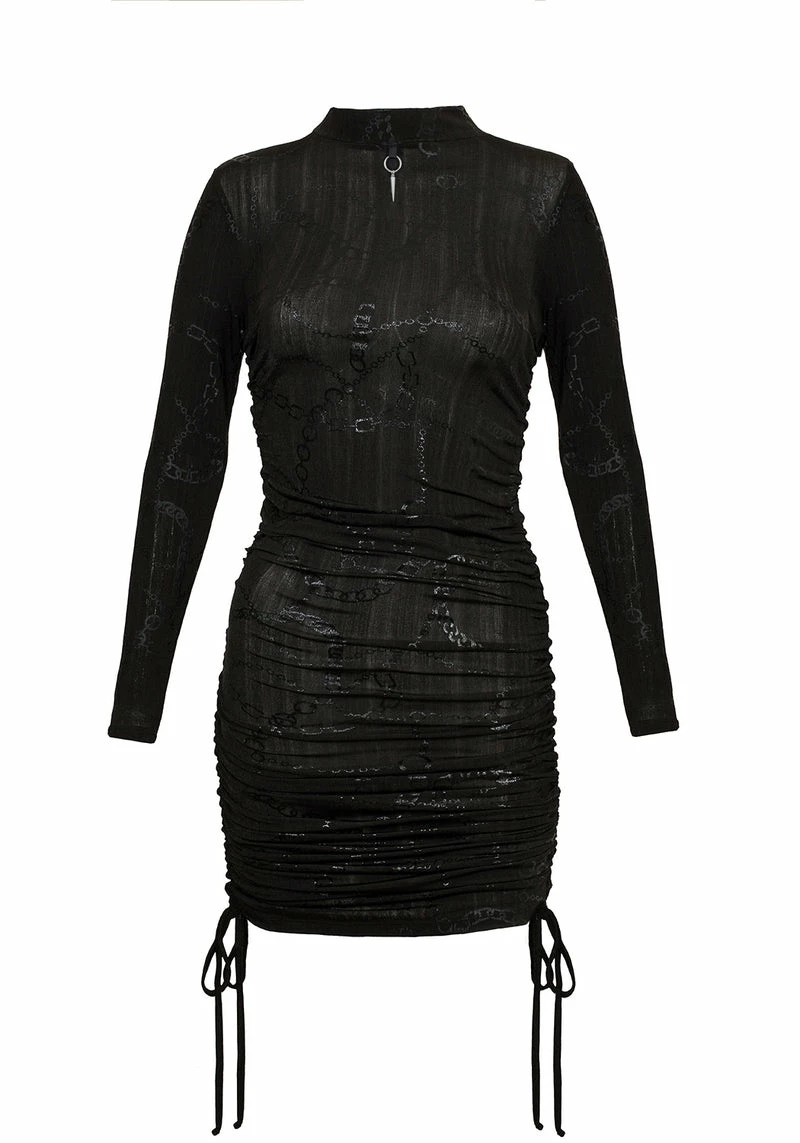 DMT1 FORTUNE RUCHED MINI DRESS 9 DMT1 FORTUNE RUCHED MINI DRESS - Image 9