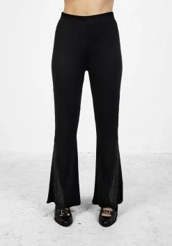 DMT1 COYOTE FRINGED JERSEY FLARES -Womens Clothing Sales SS22DM290 Coyote Jersey Flares 002 800x