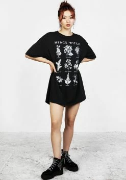DMT1 Hedgewitch Black Garment Washed Oversized Tee Dress 14 DMT1 Hedgewitch Black Garment Washed Oversized Tee Dress -Womens Clothing Sales SS22DM378C Hedgewitch Black Garment Washed Oversized Tee Dress 002 800x