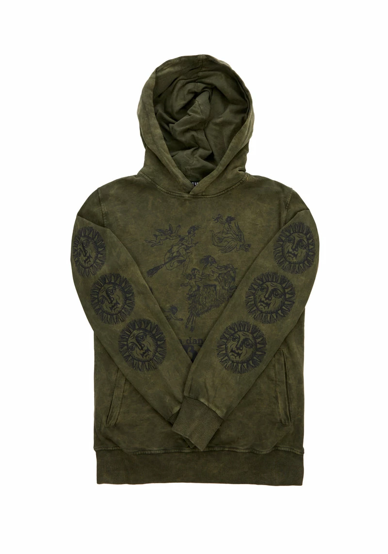 DMT1 Sabbat And Sun Green Acid Wash Pullover Hoody 11 DMT1 Sabbat And Sun Green Acid Wash Pullover Hoody - Image 11