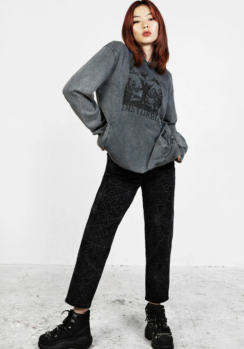 DMT1 Devil Grey Acid Wash Pullover Hoody 4 DMT1 Devil Grey Acid Wash Pullover Hoody - Image 4