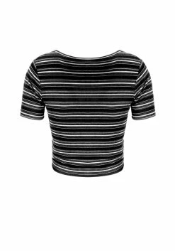 DMT1 Rave Stripe Short Sleeve Cardigan -Womens Clothing Sales SS22DM390 Rave Stripe Short Sleeve Cardigan02 800x