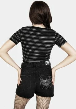 DMT1 Rave Stripe Short Sleeve Cardigan -Womens Clothing Sales SS22DM390 Rave Stripe Short Sleeve Cardigan 001 800x