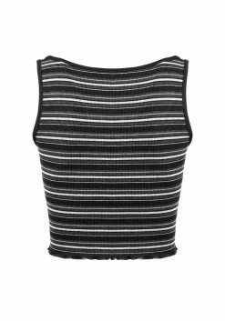 DMT1 Hardcore Stripe Crop Vest -Womens Clothing Sales SS22DM391 Hardcore Stripe Crop Vest02 800x