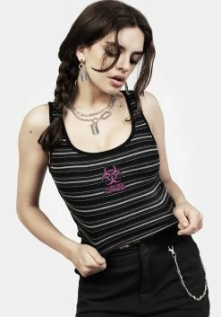 DMT1 Hardcore Stripe Crop Vest